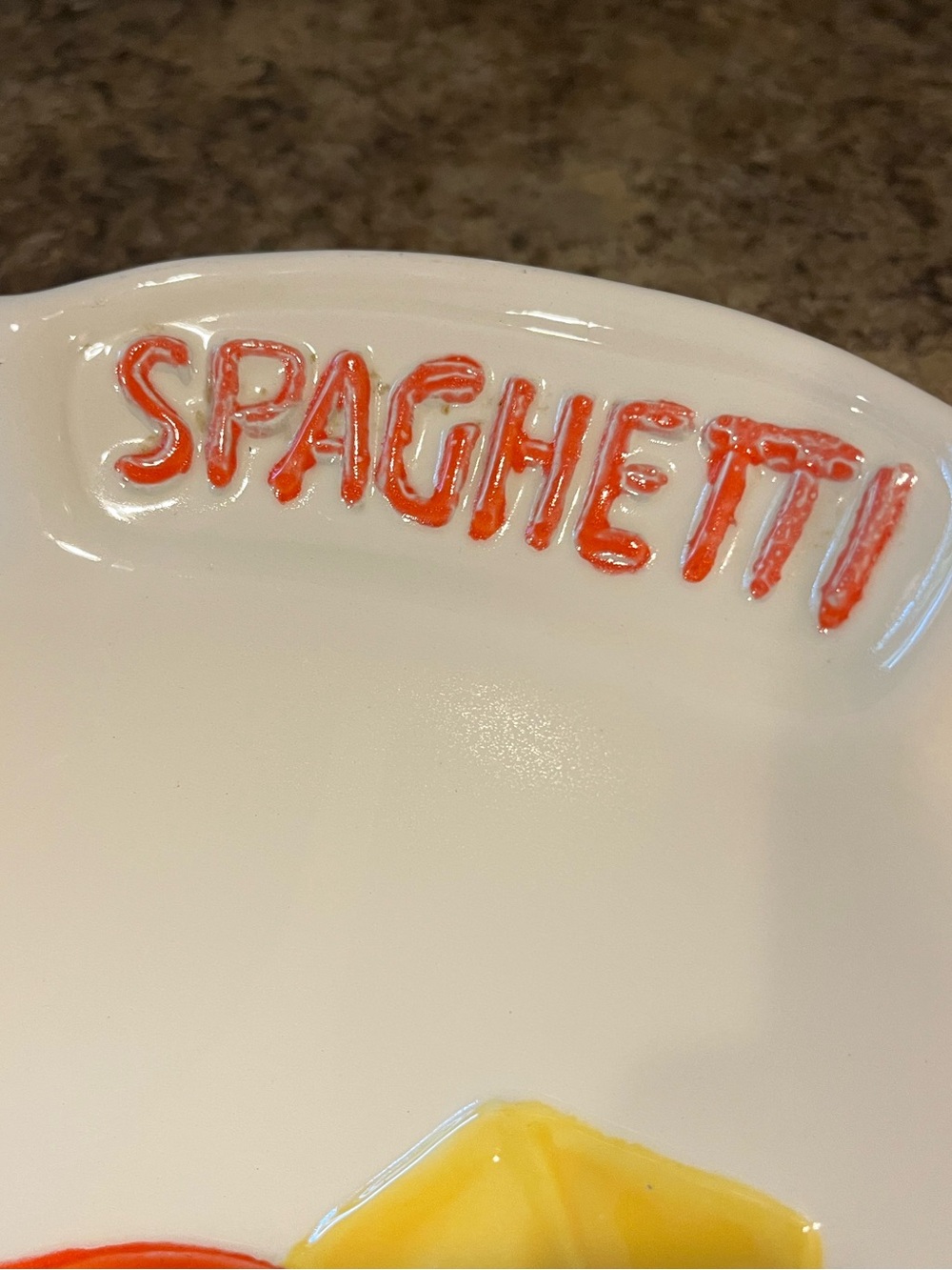Ceramic Pasta Serving Bowl with Colorful Vegetable Motif Made in Italy 14” - Picture 11 of 12